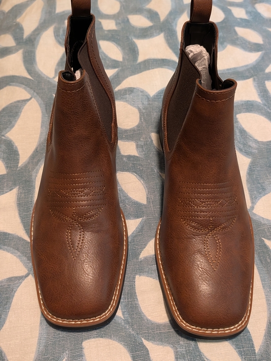 Brown Western Ankle Boots for Men main image 5
